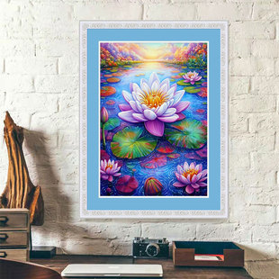 Cross-Stitch 2025 New Model for Living Room and Bedroom, Small Vertical Version for Entrance, Simple Modern Handmade Embroidery