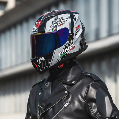 four seasons electric car helmet – Motorcycle Safety Supplies - red-lightning-pioneer-color-lenses-l-code-double-mirror