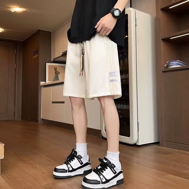 Мужские шорты, лето 2025, новые свободные спортивные шорты с пятью точками, модные повседневные универсальные брюки