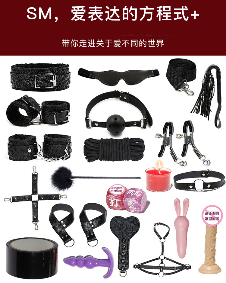 SM Bondage Style Nipple Clamps and Anal Plug Set with Metal and Leather Details — detail image 5
