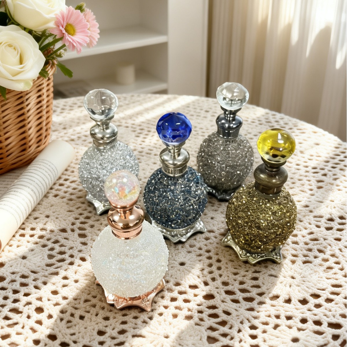 15 ml Şüşə Perfum və Efir Yağı Şüşəsi, Damcılı