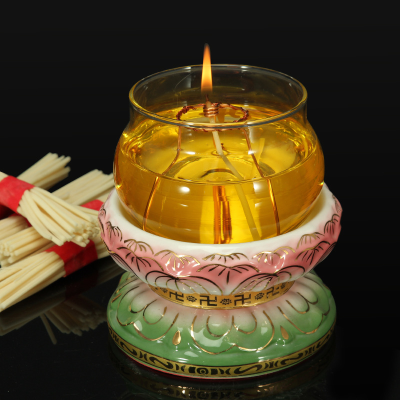 Ghee lamp wick grass old-fashioned eternal lamp cooking oil lamp…