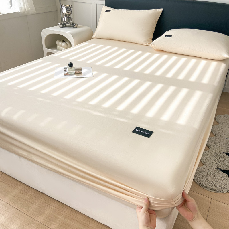120 long-staple cotton fitted sheet single piece cotton pure cotton Simmons mattress protective cover non-slip bed sheet single product bedspread