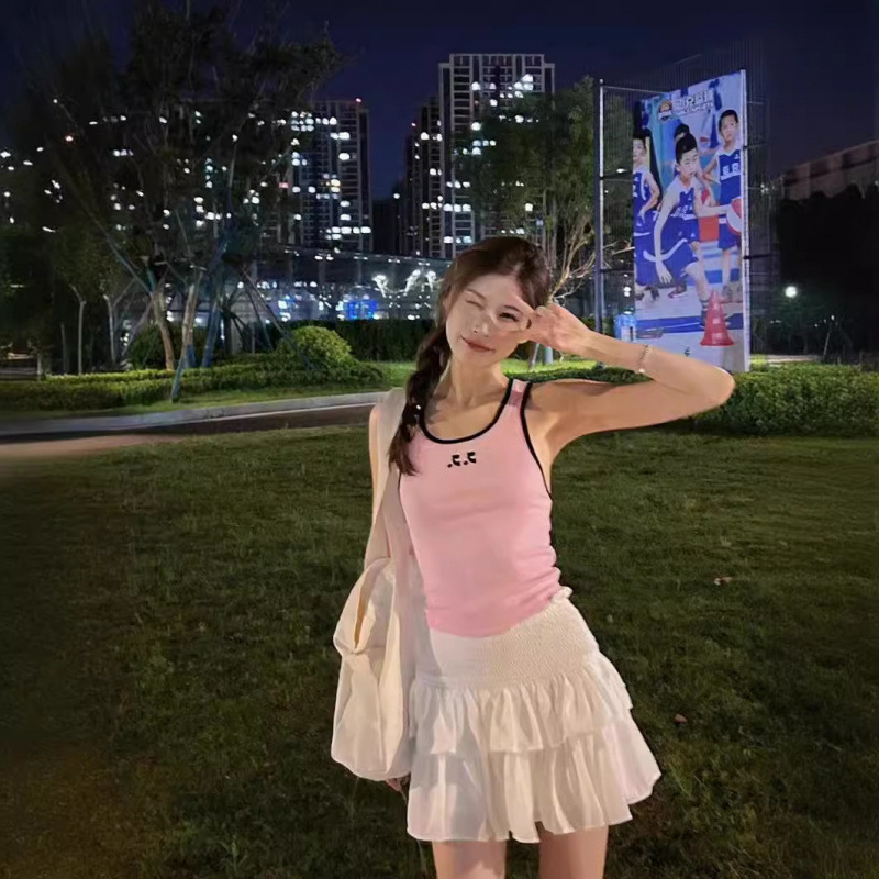 韓国トレンドブランド restandrecreation ホットガール痩身スリムウエスト RR I 字型ベスト女性インナー|undefined
