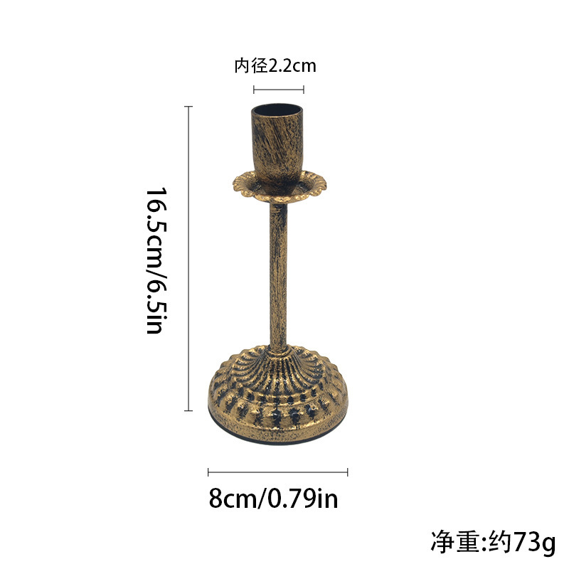 跨境欧式复古金属烛台单头蜡烛杯圣诞活动装饰工艺品摆件|undefined