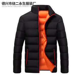 速卖通亚马逊冬季加厚运动棉衣男立领开衫户外棉袄休闲外套保暖男