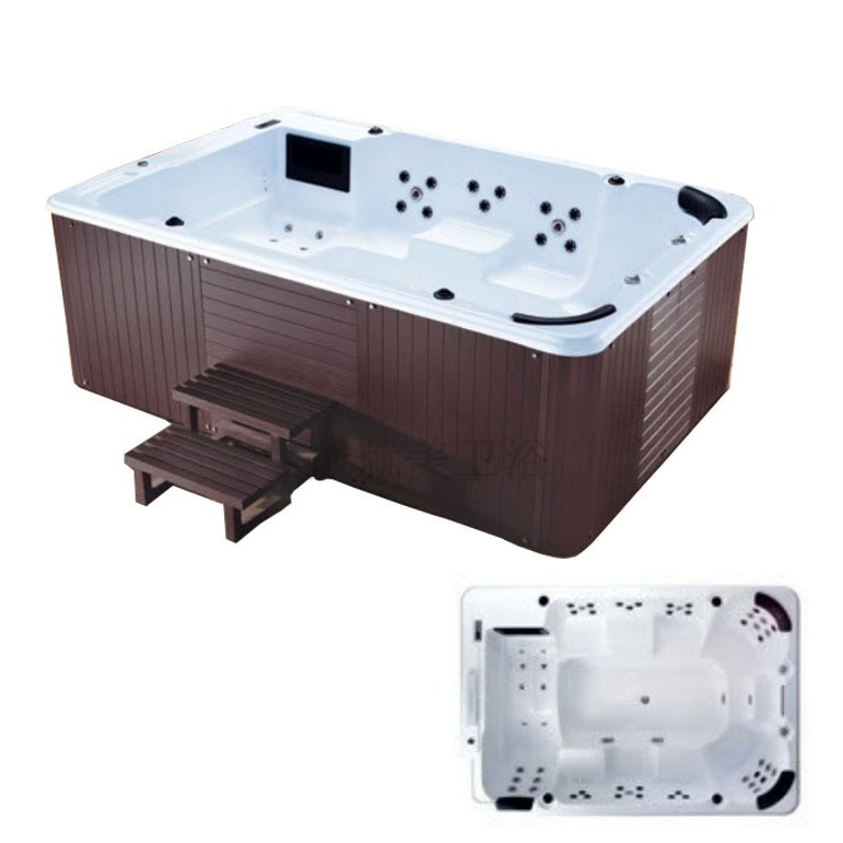 [Foshan bathroom] Garden outdoor swimming pool spa massage acrylic bathtub swim spa bathtubs
