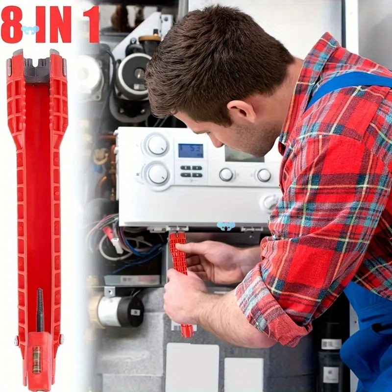 Multi function Faucet and sink installer 8 in 1 red multi|ru