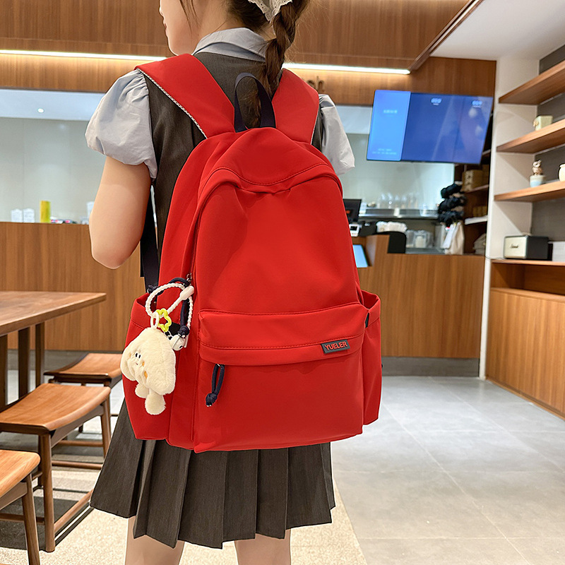 书包ins慵懒风女初中生小众冷门不撞款大学生电脑双肩包青春校园|undefined