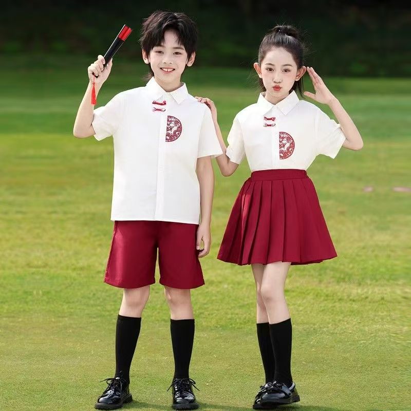 六一儿童合唱演出服幼儿园毕业照班服中国风小学生诗歌朗诵表演服