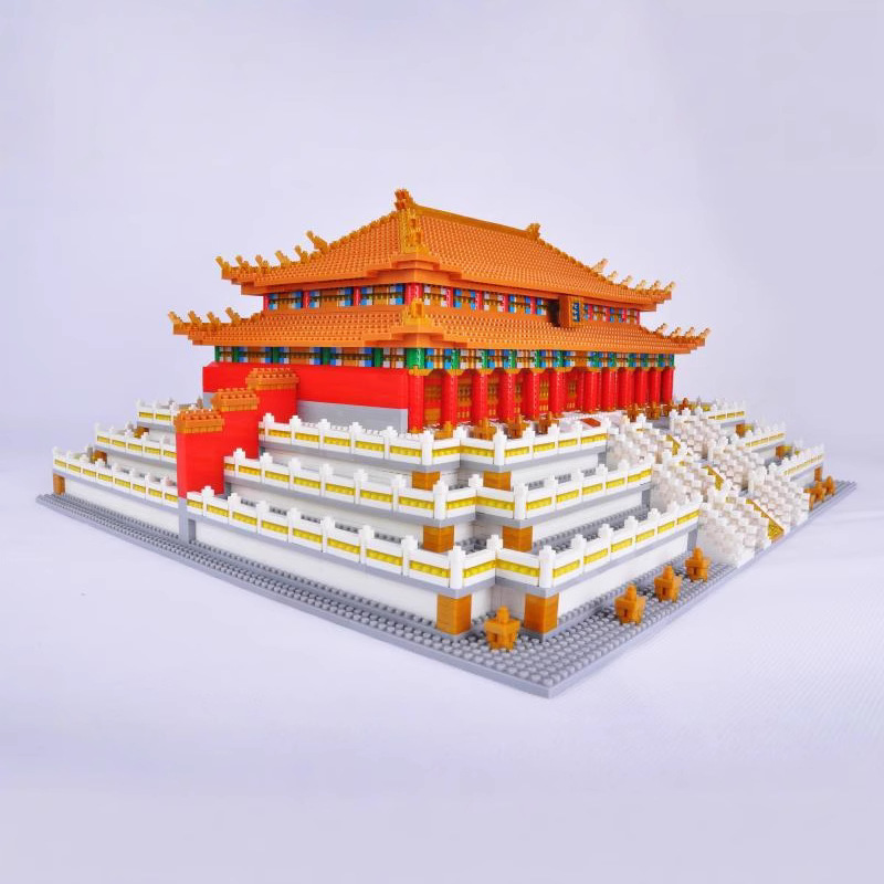 Weili YZ088/089/090 micro-partículas de ocio de alta dificultad modelo de bloques de construcción del Palacio Imperial Taihe Hall