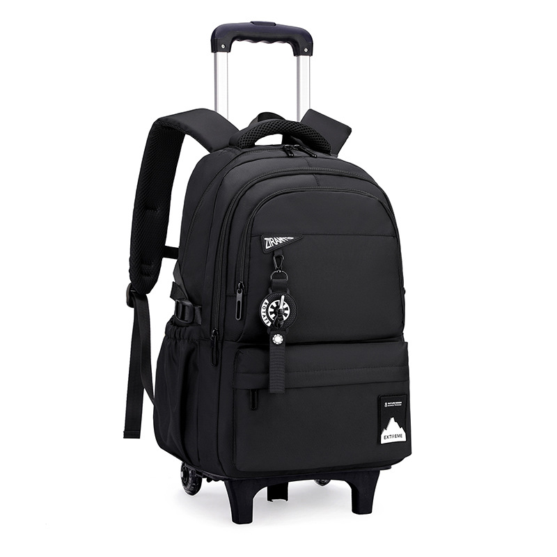 Mochila escolar con barra de tracción de moda de pescado natural transfronterizo Mochila escolar para estudiantes de secundaria y preparatoria de gran capacidad para hombres