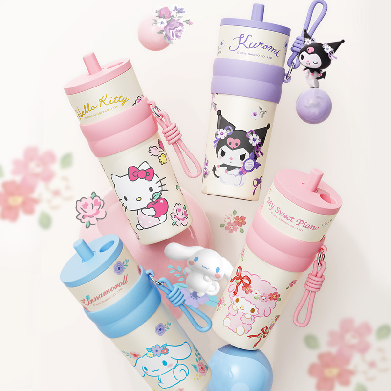 Sanrio Termos Qapaqlı 316 Paslanmaz Polad Qarışdırıcı Qədəh