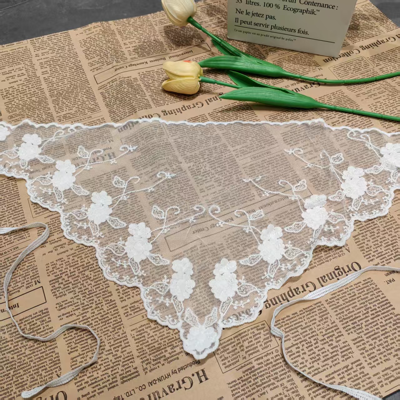 Lace tie turbanes dulces jeans accesorios de combinación