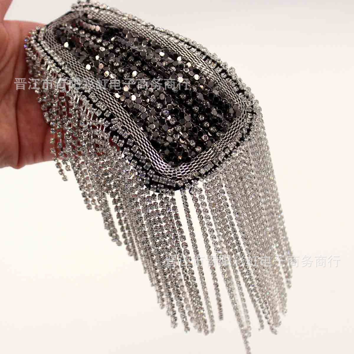 Cross-border direct supply suit metal tassel epaulettes pants shoes decoration accessories diamond chain clothing accessories spot
