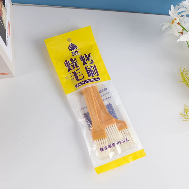 3-х компонентная Безворсовая щетка для барбекю масляная щетка для барбекю, кондитерская, супер независимая упаковка, серебристое утолщенное сопротивление