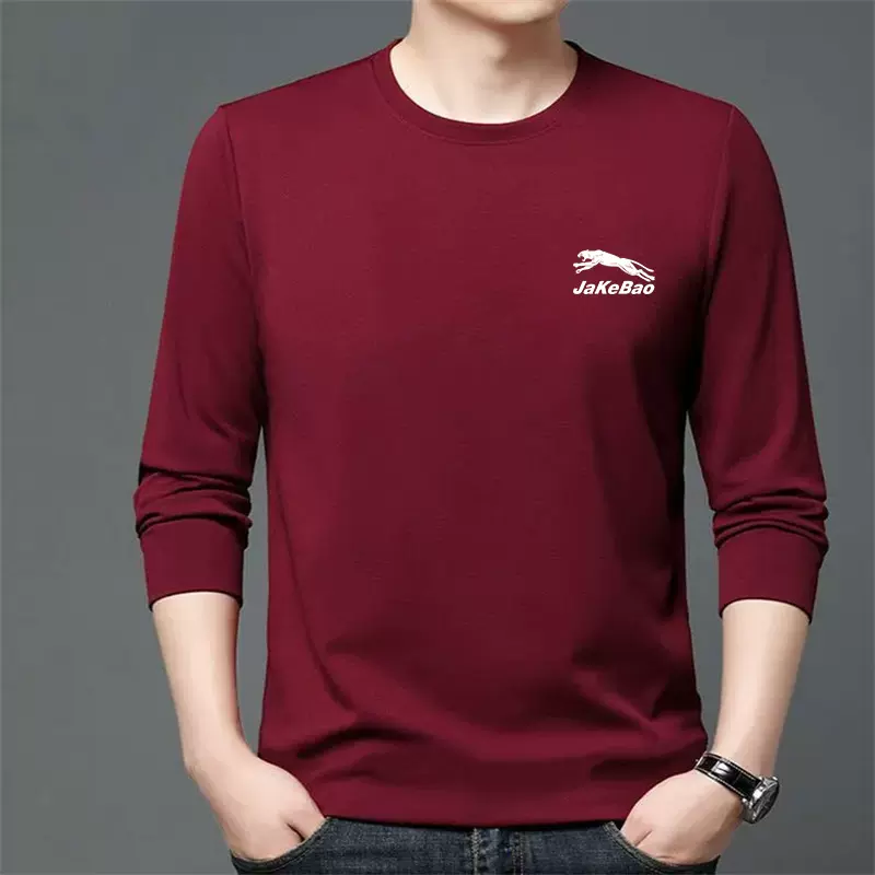 批发 春秋季男士长袖t恤宽松打底衫青年秋衣大码男装上衣服男小衫