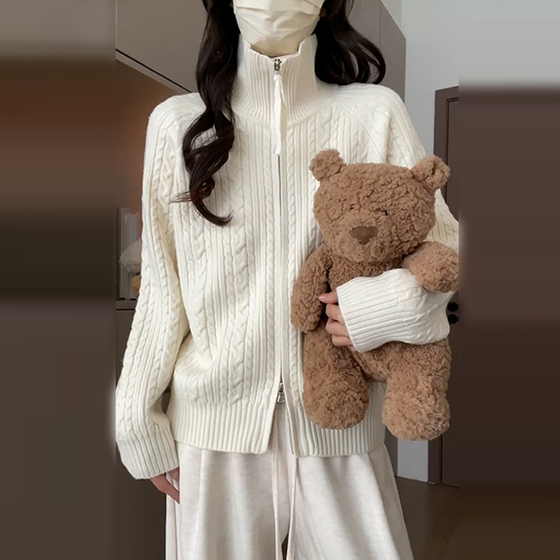 Demi-season beige colored sweater