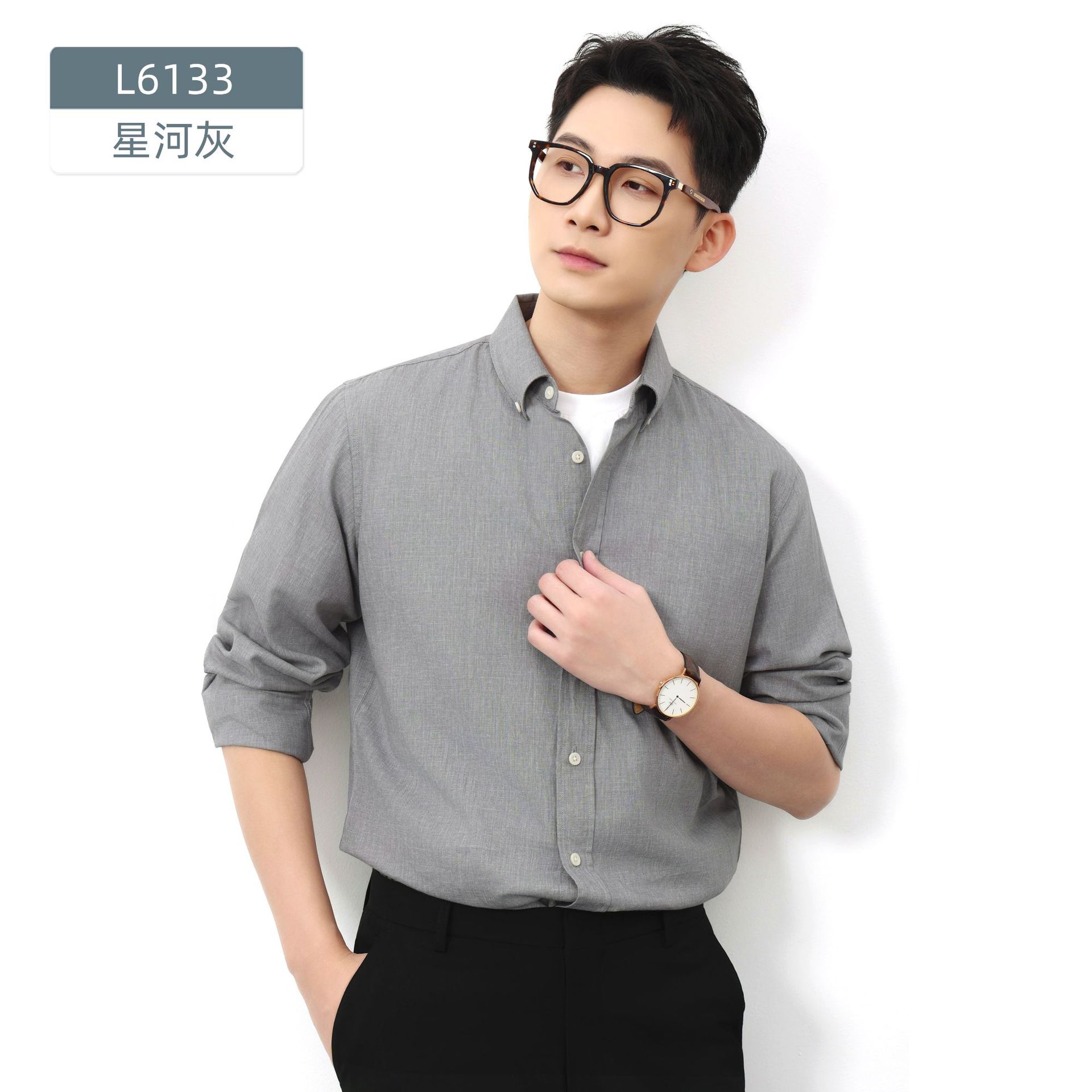 Camisas cortas de lino de algodón de Tianxi para hombres de verano frías antibacterianas ligeras y transpirables, camisas de viaje comerciales casuales para hombres