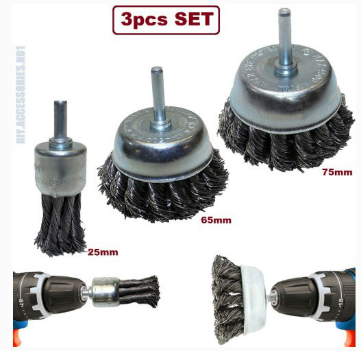 Nueve caballos de alambre de acero rueda de giro pluma tipo tazón de tipo taladro eléctrico cepillo cabeza neumático pulido soldadura cicatriz eléctrica pulido cepillo de alambre de pulido