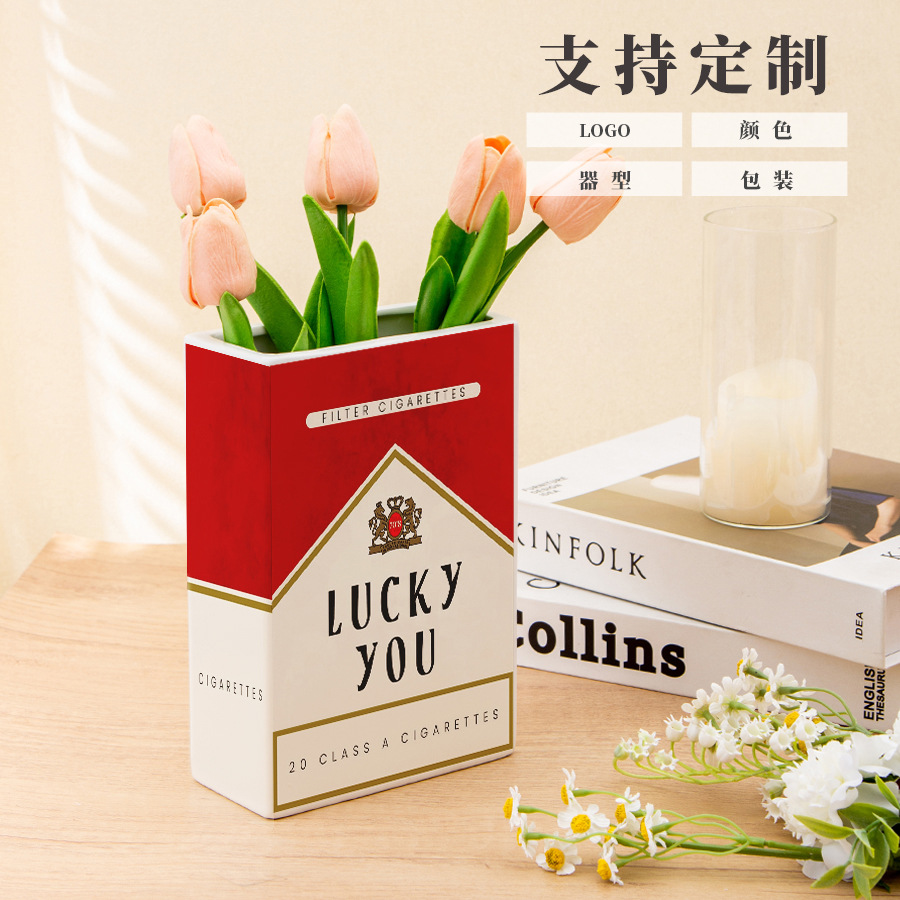 ���ƿ羳�մɻ�ƿ�廨�߼��а�ɫװ�ΰڼ�ins��ŷʽ�鱾��ƿ����