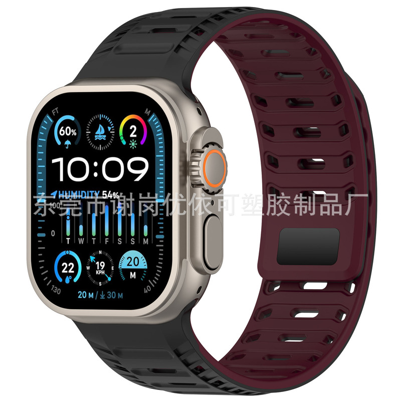 新款穿山甲适用苹果iWatch表带硅胶磁吸Apple全系通用苹果手表带|undefined