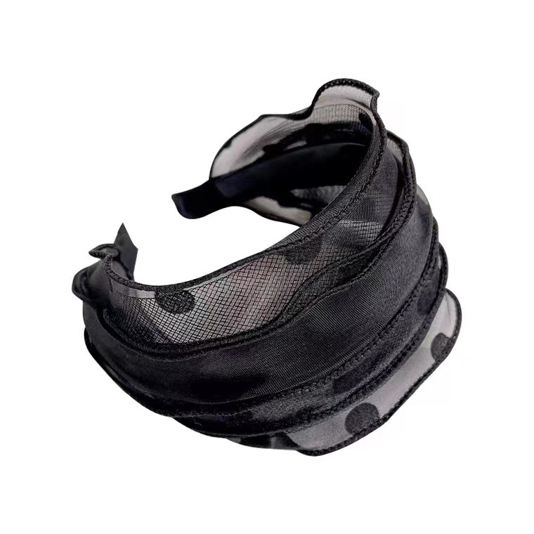 Transfronterizo nueva cubierta de la banda de pelo blanco cubierta del tocado pelo roto acabado artefacto transpirable ancho borde diadema pinza de pelo femenino al por mayor