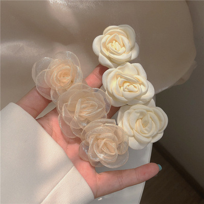 Camellia hairpin fairy new summer flower head clamp small wind feeling little the hair female