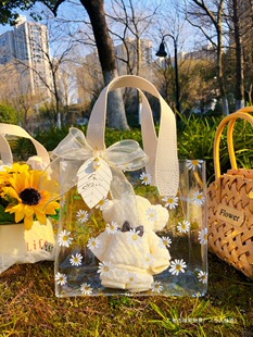Ins Style Souvenir Bag Wedding Female Bridesmaid Wedding Candy Bag Transparent Gift Bag Gift Box Empty Box Handbag