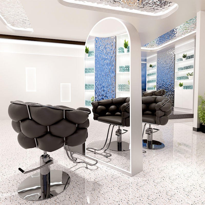 Sillón de peluquería, sillón de barbería, sillón de corte de pelo moderno, sillón de peluquería especializado para permanentes y tintes, taburete de peluquería de alta gama.