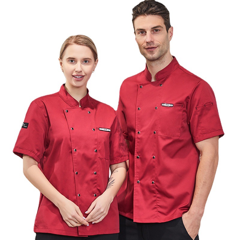 Ropa de chef de alta gama con hebilla para hombres, venta al por mayor, chef de hotel, ropa de cocina, ropa de trabajo de cocina, ocupación