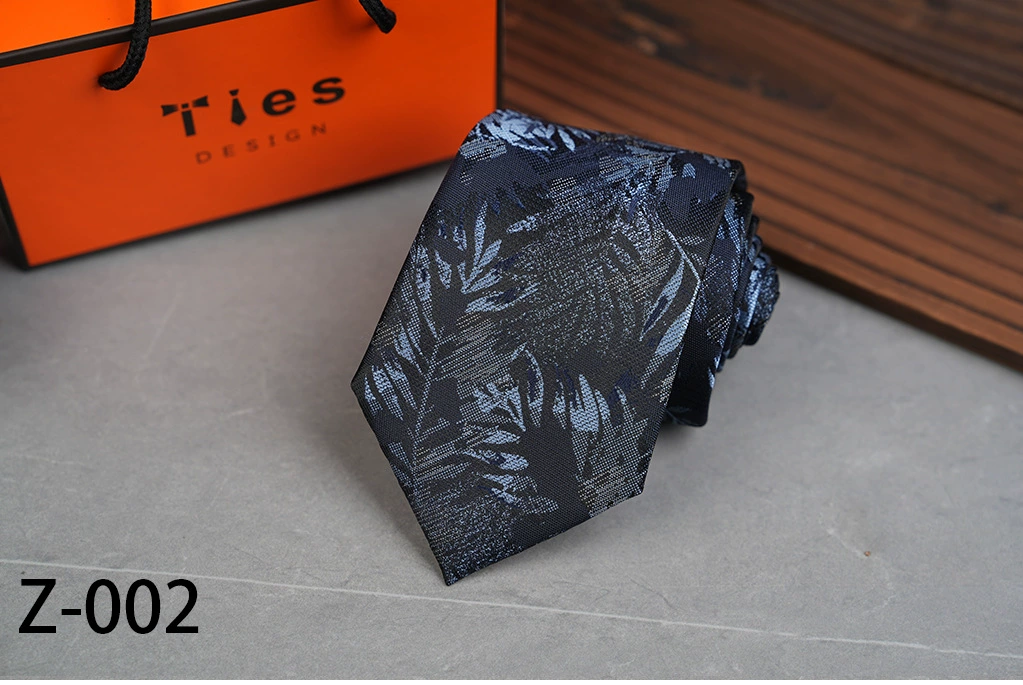 Retro Flowered Tie, Classic Leisure Accessory, 8 cm Width, Patterned Jacquard