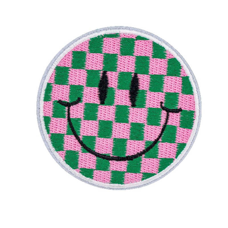 スマイリーフェイス刺繍布ステッカー漫画ラウンド刺繍ステッカー携帯電話ケースバッグ装飾ステッカー子供服衣類パッチステッカー縫製なし|undefined