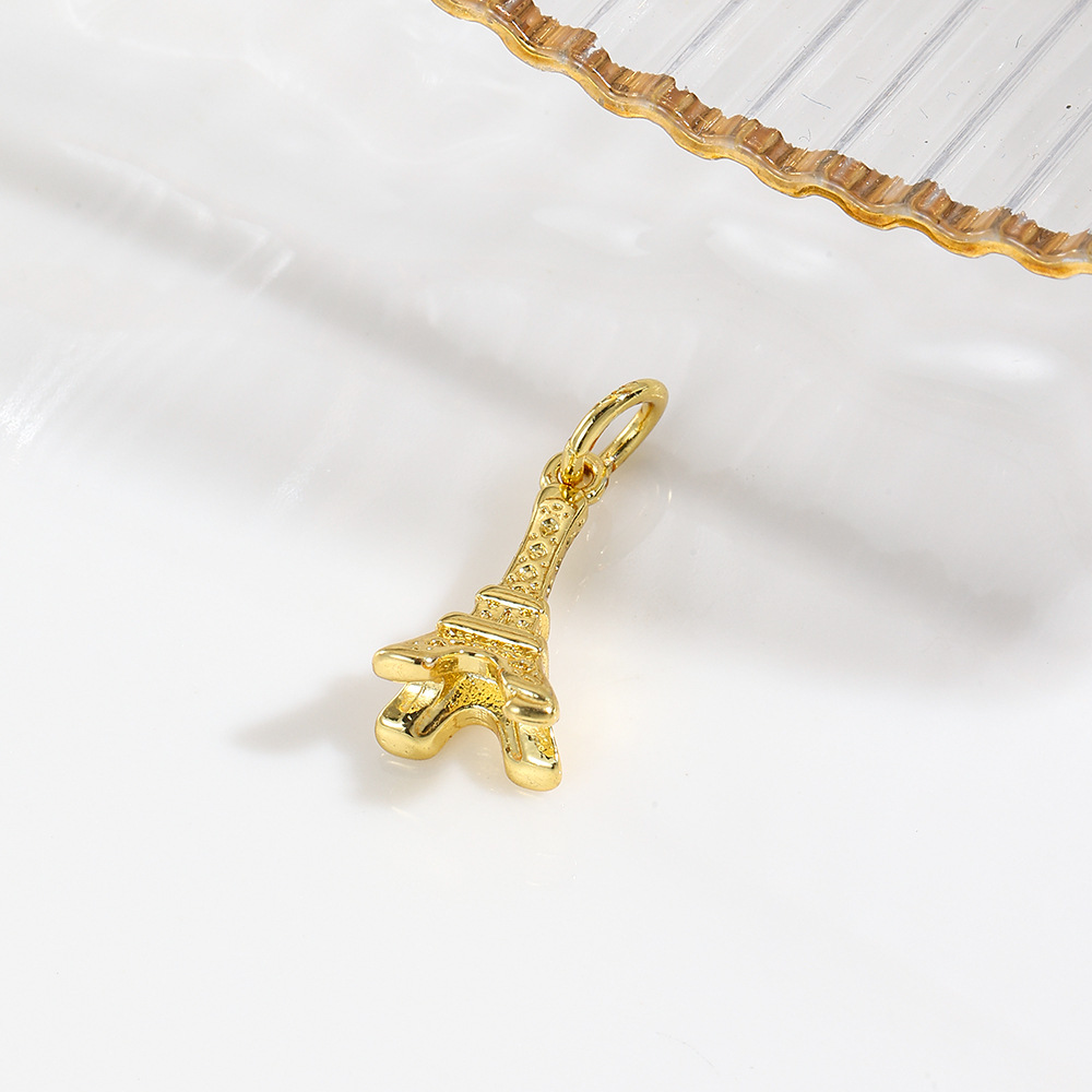 5g Weight Pendant Jewelry Making Type 20*3mm Jewelry Making Size DIY Jewelry Accessories Classification 5 PCS/Package Quantity Copper Material Eiffel Tower Pattern All Seasons Season Plating Design Vintage Style Style 5 PCS/Package 20*3mm Copper Eiffel Tower Pendant 4