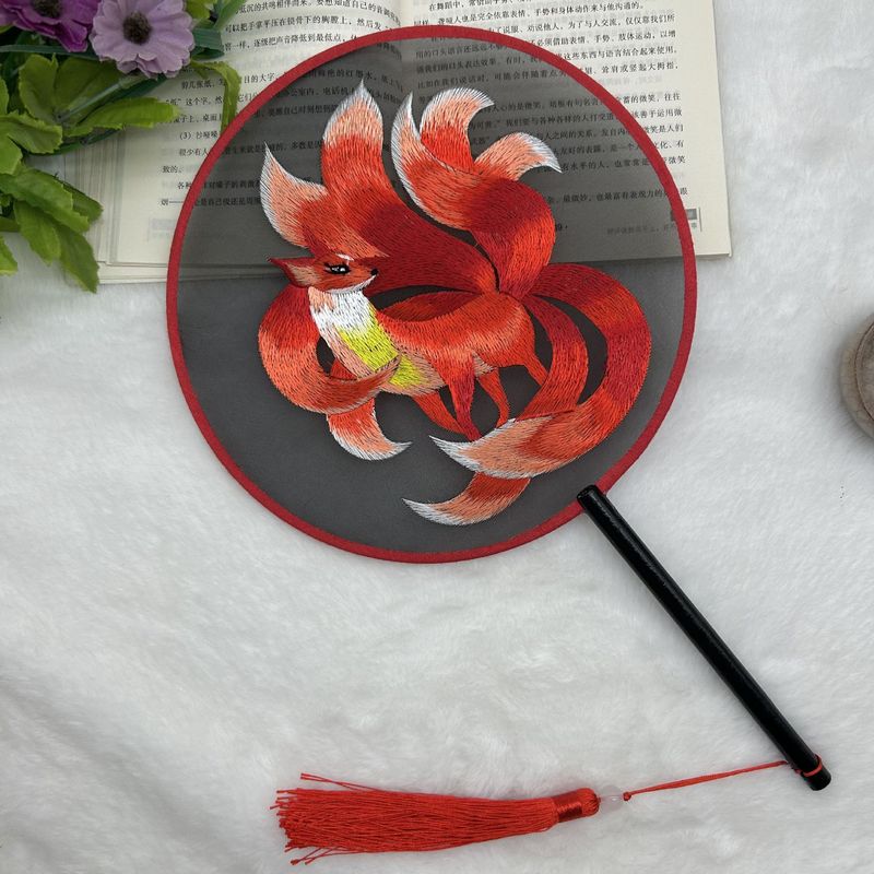 新しい片面刺繍扇子、漢服専用刺繍扇子、多用途古典露店、メーカー直販卸売|undefined