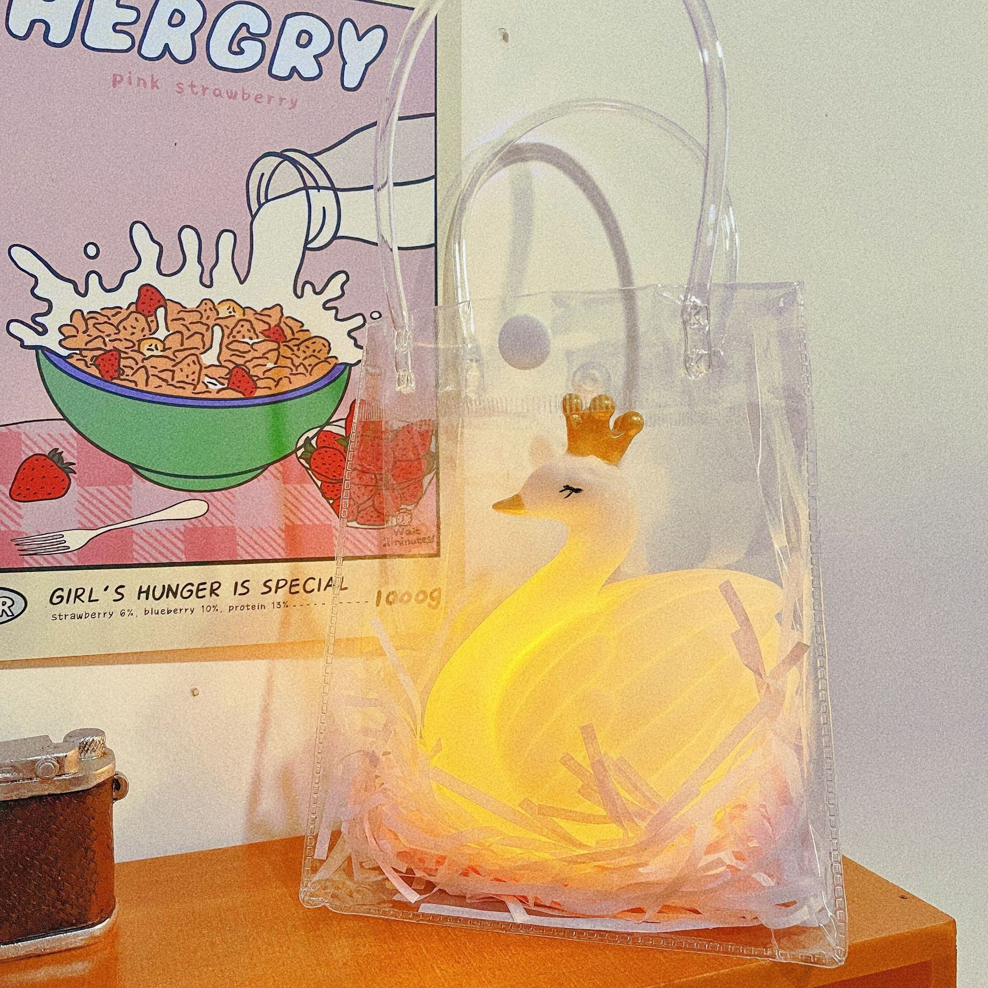 Original night light Big Collection series bedside cartoon feeding night light little rabbit little mushroom night light duck light