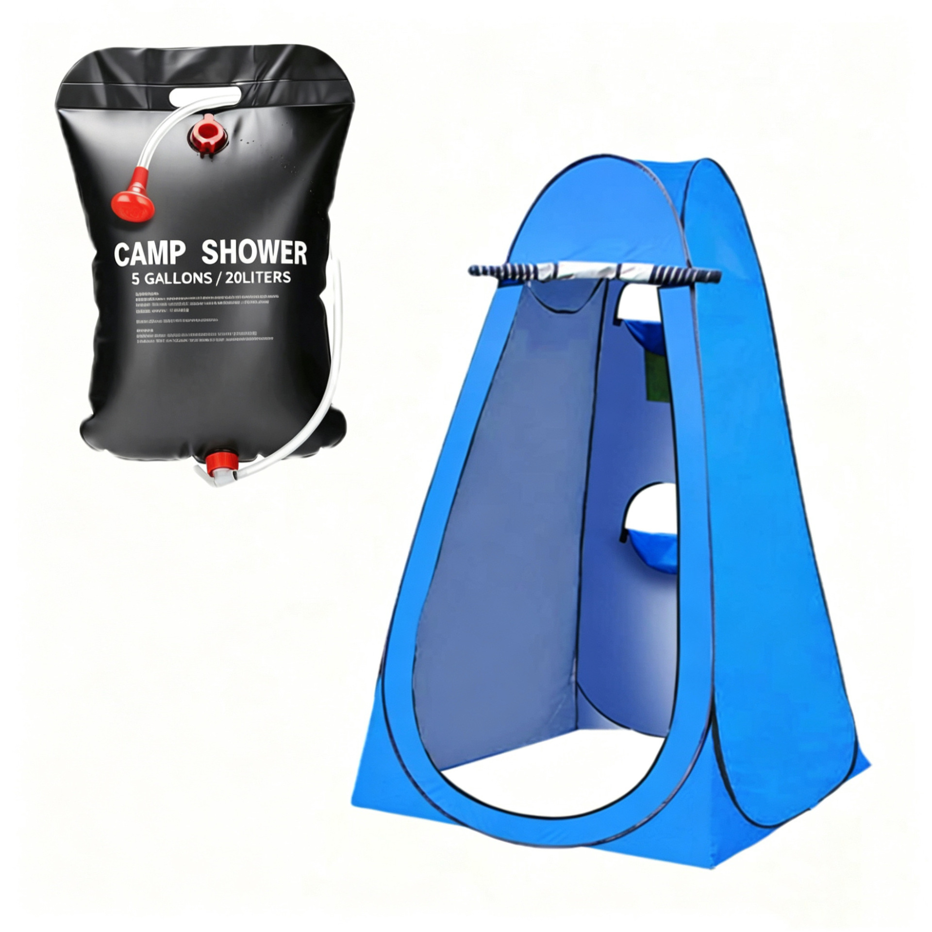 3-window blue + 20l shower bag / Single size: 1.2*1.2* 1.9m