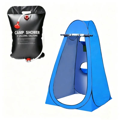 Avtomobil dam çadırları – Fishing Tent, Thermal Tent - 3-window-blue-20l-shower-bag-single-size-1212-19m