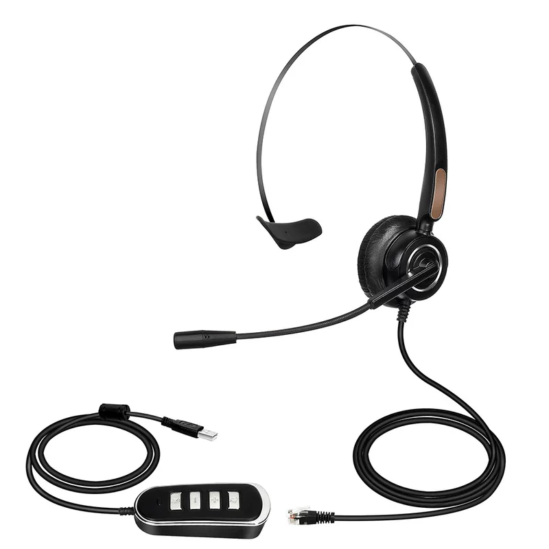 Headphones, telephone, laptop
