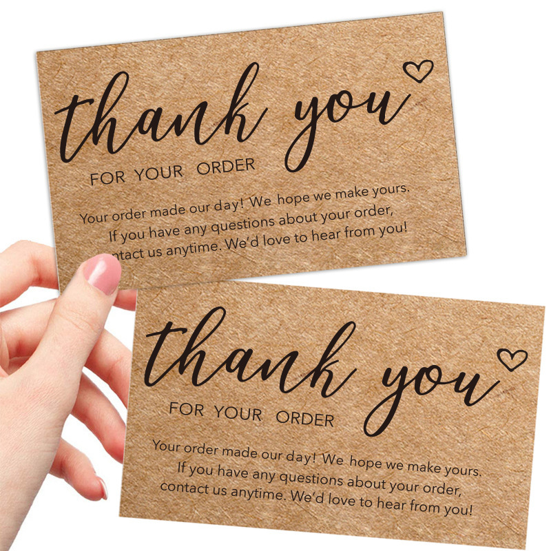 50 sheets/pack of vintage kraft paper thank you thank you greeting card paper holiday gift decoration card 50 sheets/pack of vintage kraft paper thank you thank you greeting card paper holiday gift decoration card