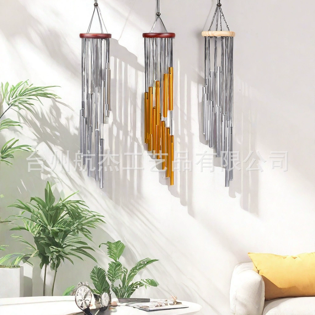 Металлические колокольчики с 12 трубками из алюминия, подвесное украшение для дома, балкона, крестообразный подарок на память, оптовые колокольчики.