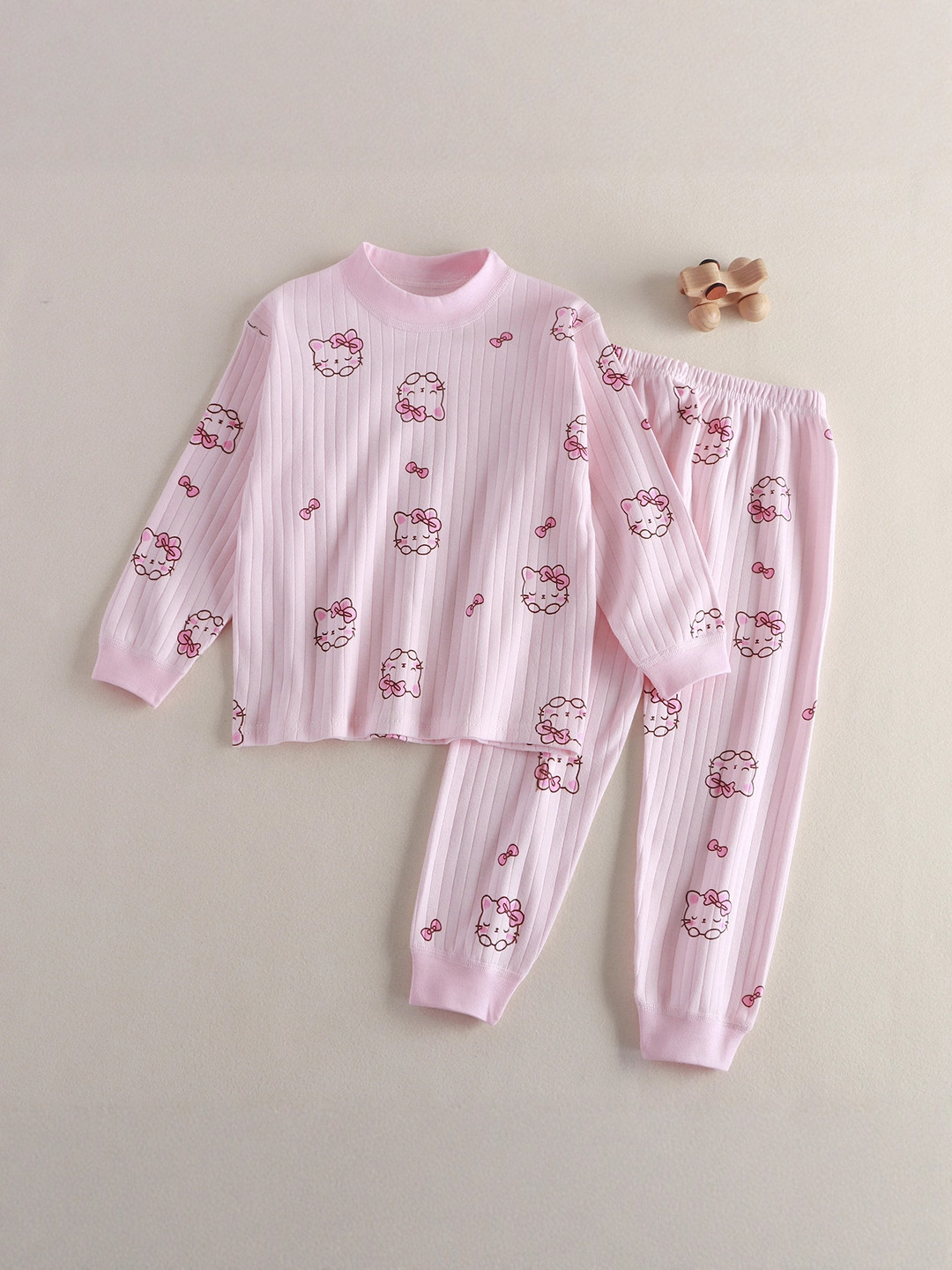 Ropa infantil ropa de hogar de algodón para niños niñas bebés abrigo de otoño pantalones de pijama ropa interior set antibacteriano sin hueso