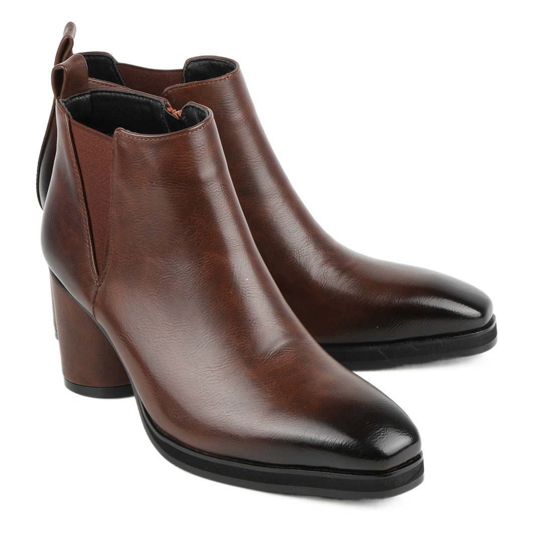 Мужские Ботинки Челси, модные деловые мужские Ботинки на каблуке, ковбойские ботинки