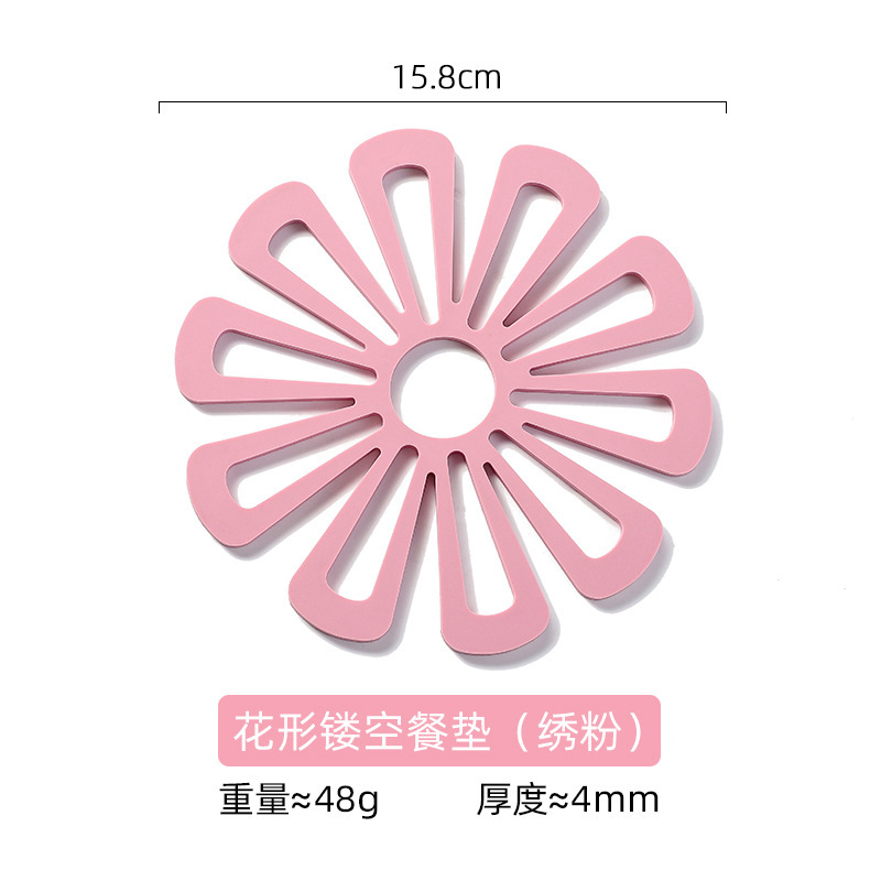 Almohadilla de aislamiento térmico anti-escaldado de pvc personalizado al por mayor posavasos redondos para uso diario en el hogar, mantel simple creativo y resistente a altas temperaturas