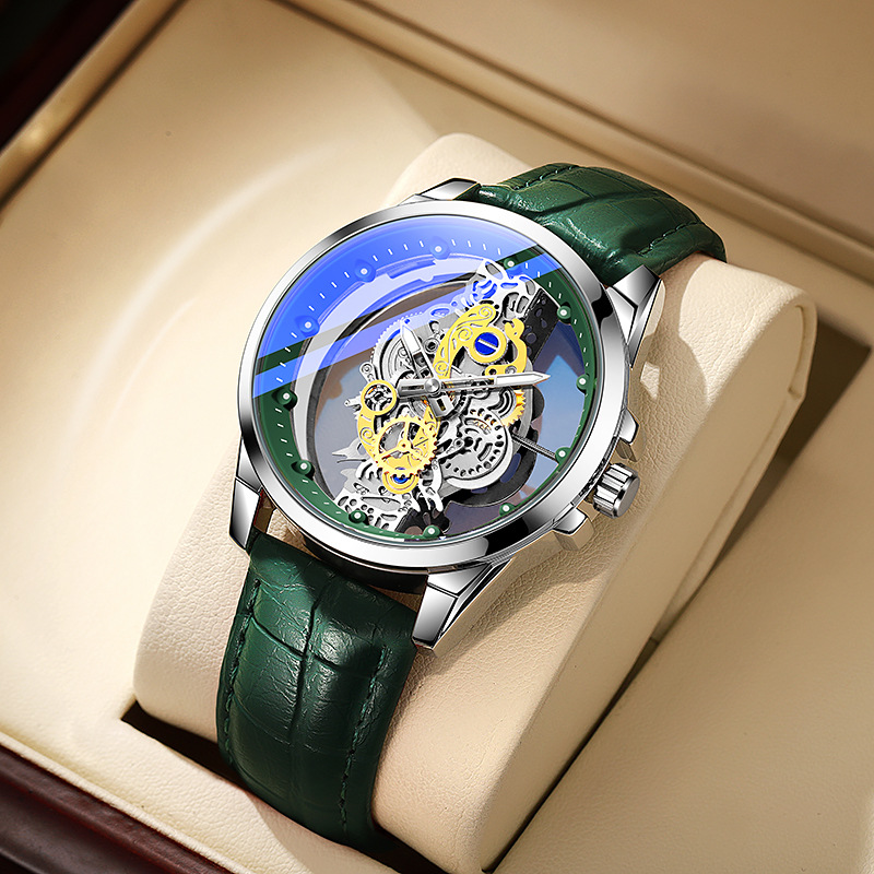 Transmisión en vivo de celebridades de Internet Venta caliente Cinturón luminoso hueco Reloj de cuarzo para mujer Reloj de alto valor Protección del medio ambiente