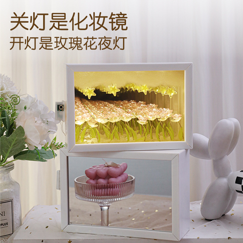 Nuevos productos transfronterizos de flores estrelladas DiDi flores hechas a mano luces de noche adornos de regalo de cumpleaños para el día de San Valentín para hombres y mujeres