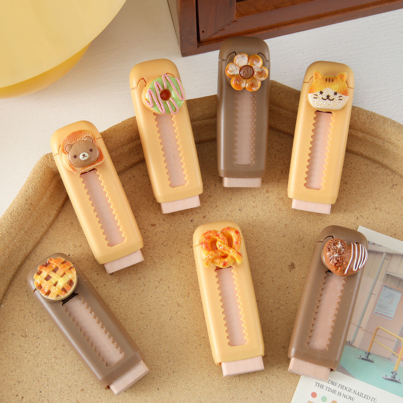 Pull-and - pull goma limpia sin marcas de dibujos animados de alto valor facial borracha retráctil borracha de lápiz reemplazable