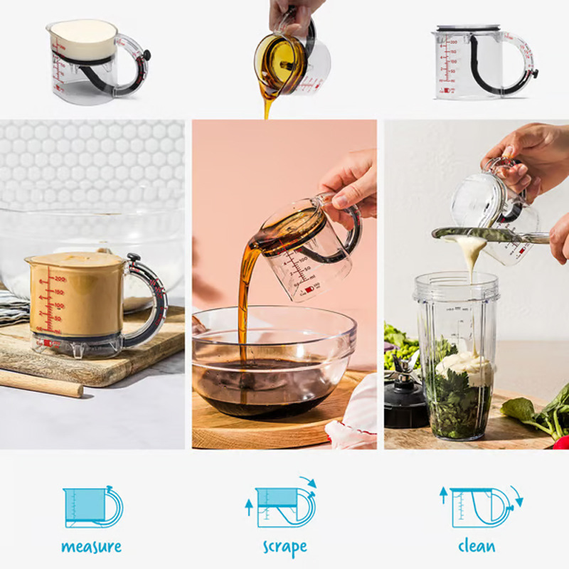 跨境新品1-in-all adjustable measuring cup 一合多用可调节量杯|undefined