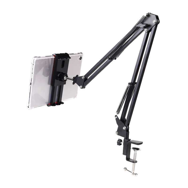 Soporte de teléfono móvil perezoso tableta de escritorio 360 ° metal voladizo plegable telescópico ancla soporte de disparo en vivo