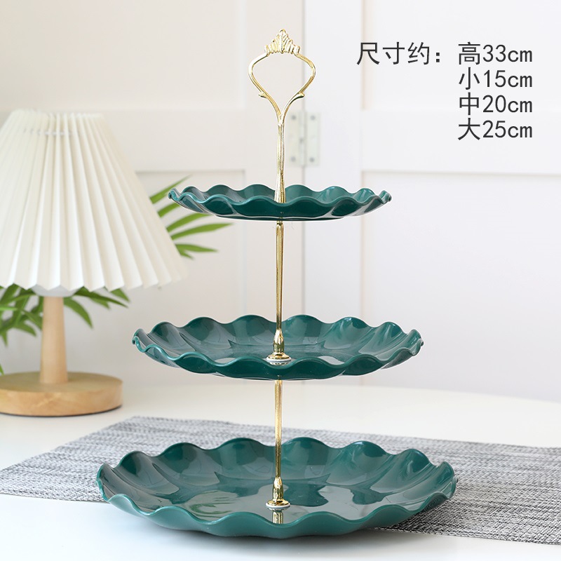 Decoración de postres de cumpleaños estante de exhibición de boda europea estante de frutas estante de pastel de plástico bandeja de bocadillos